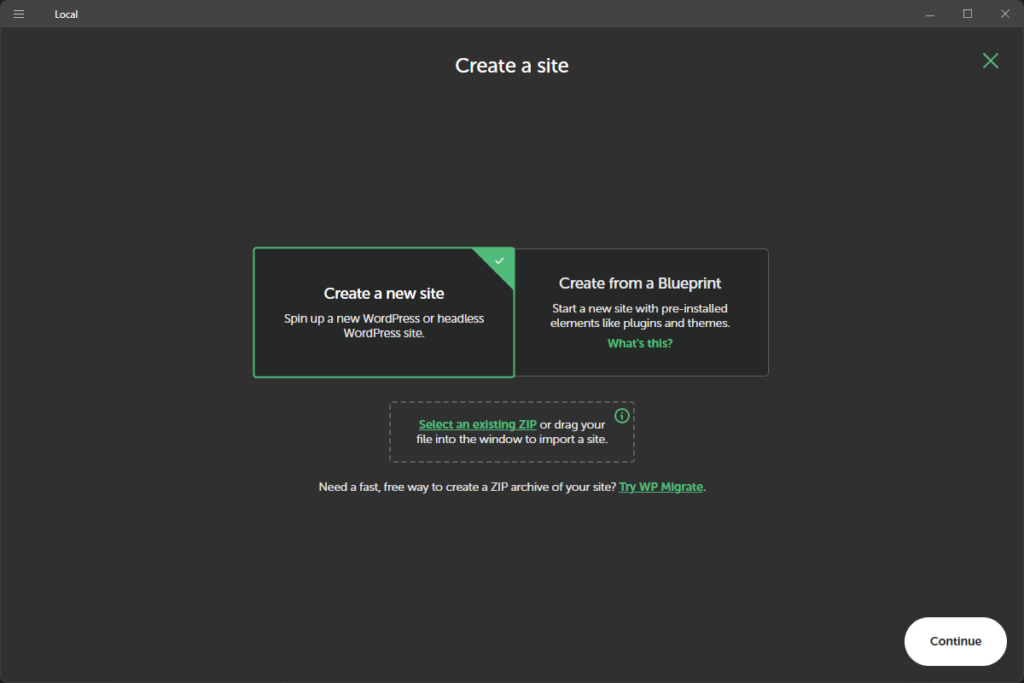 Configuration de Local