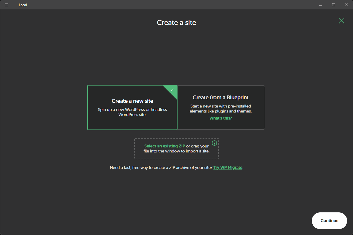 Configuration de Local