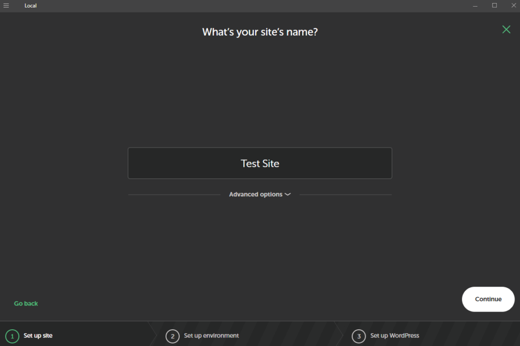 Configuration de Local