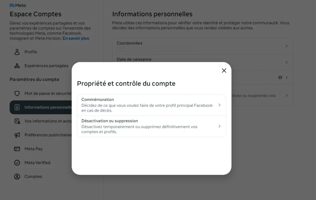 Contrôle compte Facebook miniature
