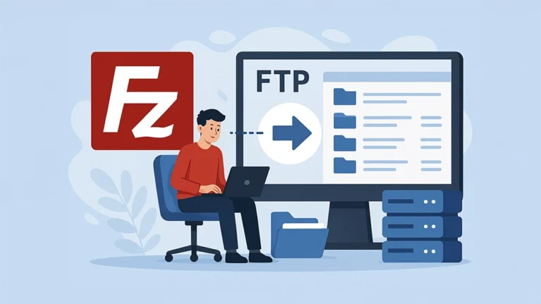 Illustration du logiciel FileZilla pour le transfert de fichiers FTP