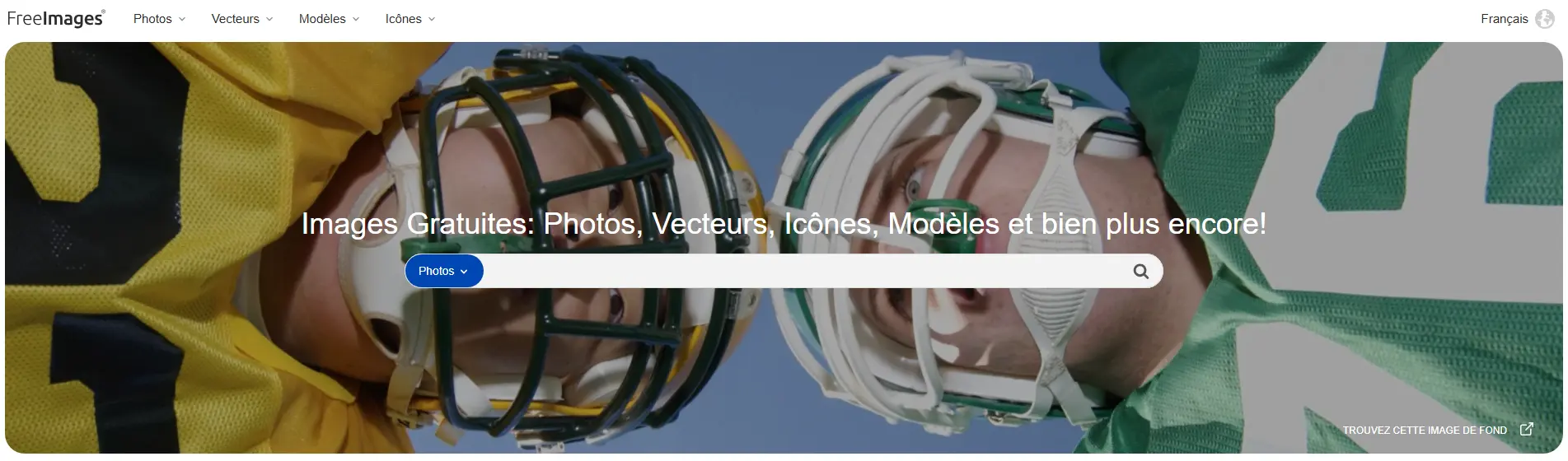 Capture d’écran du site FreeImages, photos libres de droit variées
