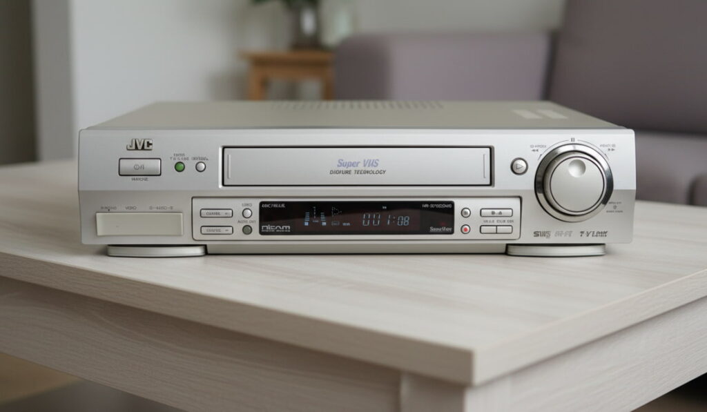 Magnétoscope VHS JVC utilisé pour numériser des cassettes vidéo