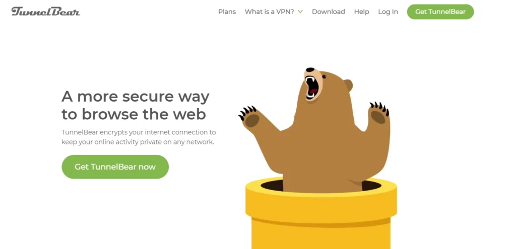 Capture d’écran de TunnelBear VPN Free, VPN gratuit simple et ludique avec 2 Go par mois
