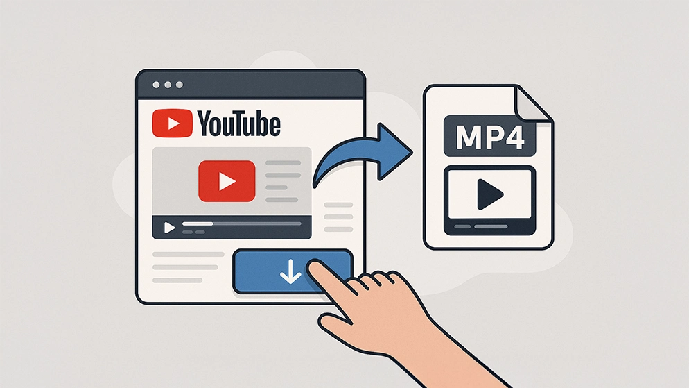 Illustration d’un convertisseur YouTube MP4 en ligne pour télécharger des vidéos rapidement