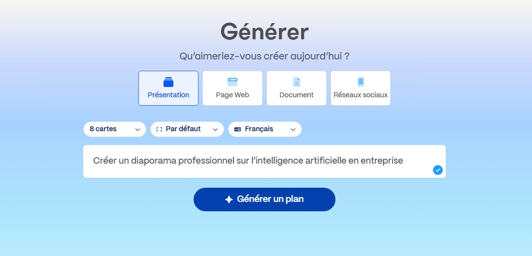 Présentation créée avec Gamma IA, outil d’intelligence artificielle pour générer des slides automatiquement.