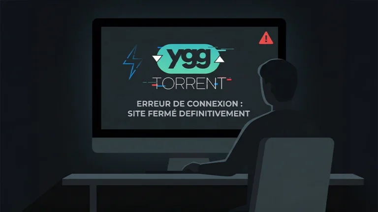 Illustration de la fermeture de YggTorrent sur un écran d'ordinateur