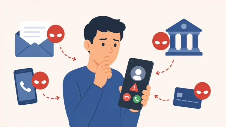 Illustration du spoofing : usurpation d'identité numérique par téléphone, email et banque