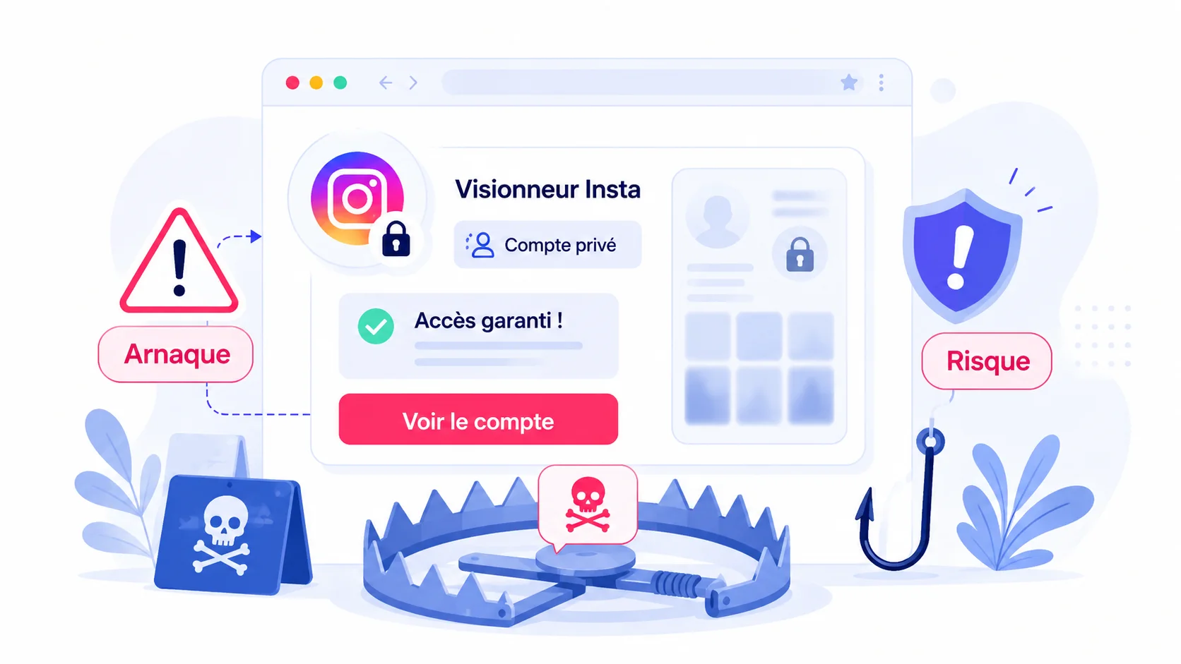 Avertissement contre les sites prétendant afficher les comptes Instagram privés